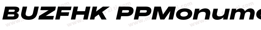 BUZFHK PPMonumentExtended Bold字体转换